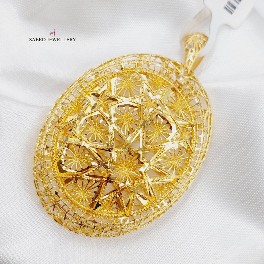 21K Gold Fancy Pendant by Saeed Jewelry - Image 1