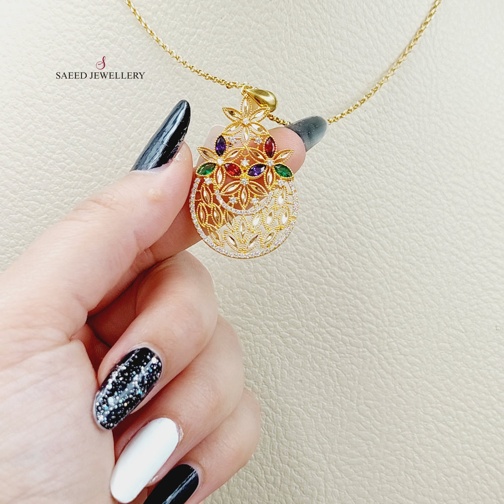 21K Gold Fancy Pendant by Saeed Jewelry - Image 2