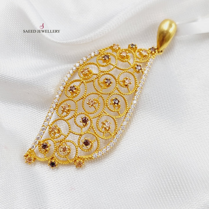 21K Gold Fancy Pendant by Saeed Jewelry - Image 4