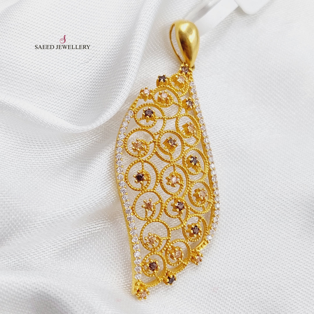 21K Fancy Pendant Made of 21K Yellow Gold by Saeed Jewelry-19806