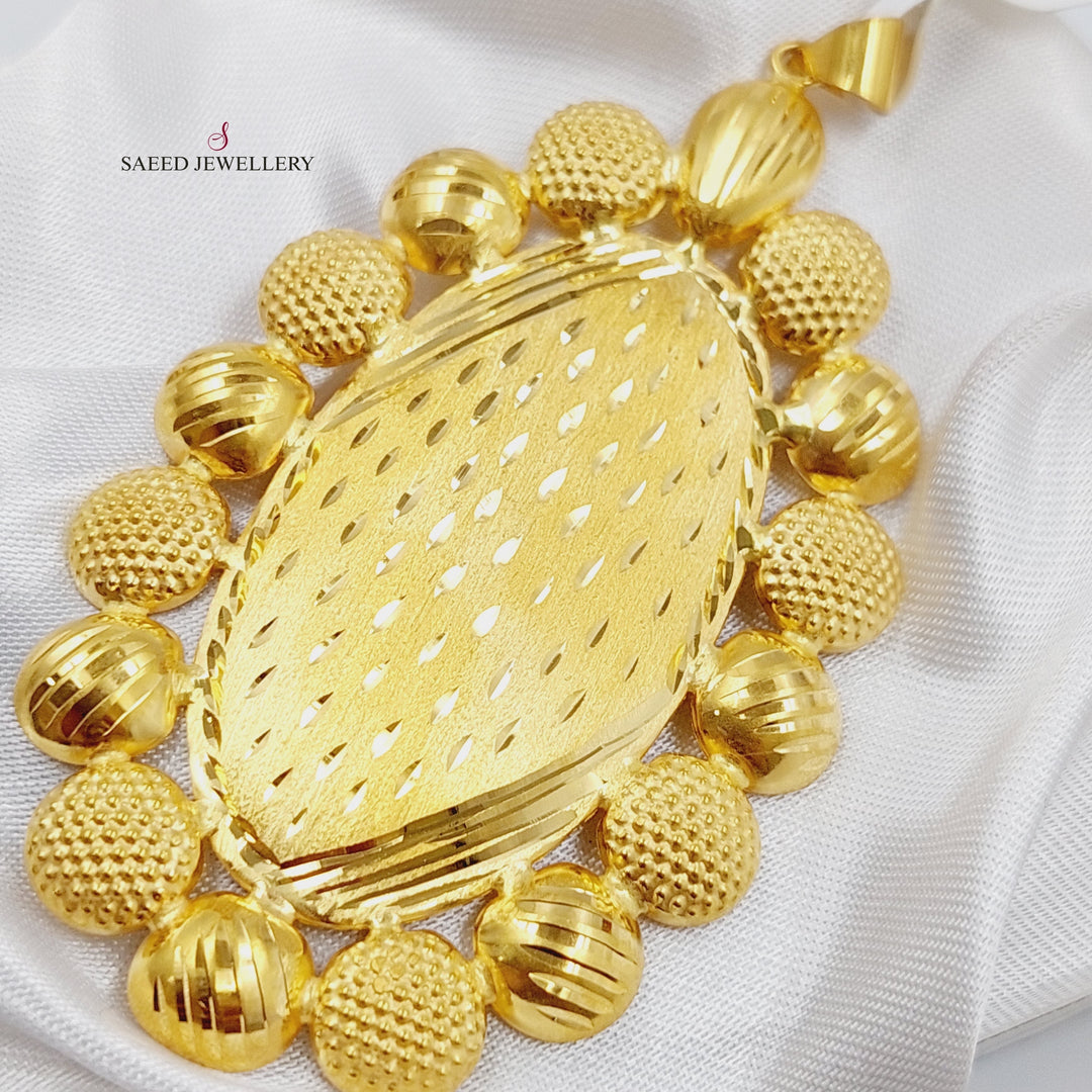 21K Gold Fancy Pendant by Saeed Jewelry - Image 1