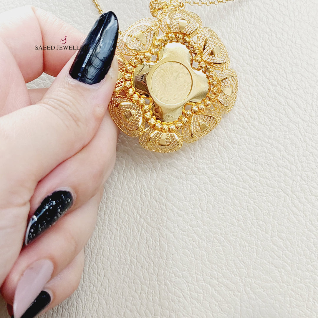 21K Gold Fancy Pendant by Saeed Jewelry - Image 2