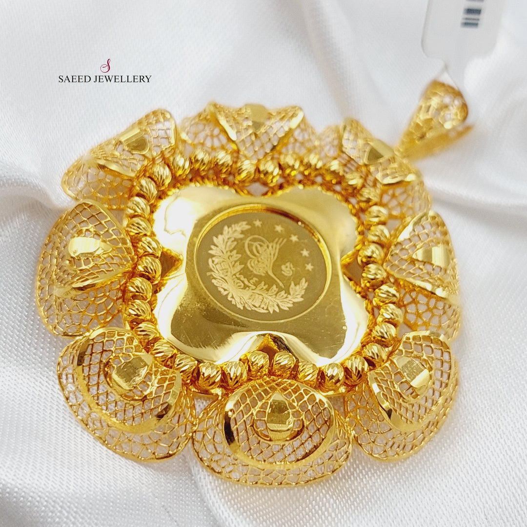 21K Gold Fancy Pendant by Saeed Jewelry - Image 4