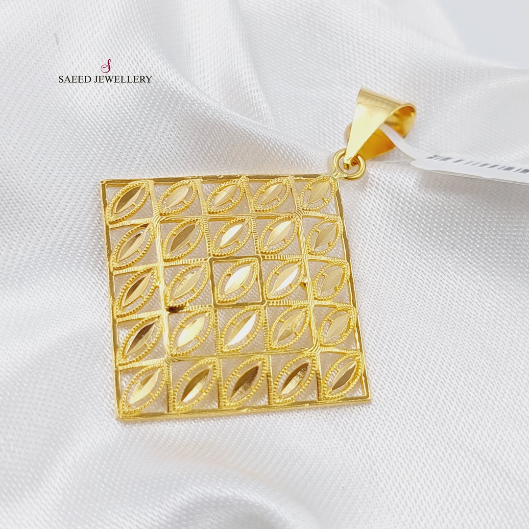 21K Gold Fancy Pendant by Saeed Jewelry - Image 4