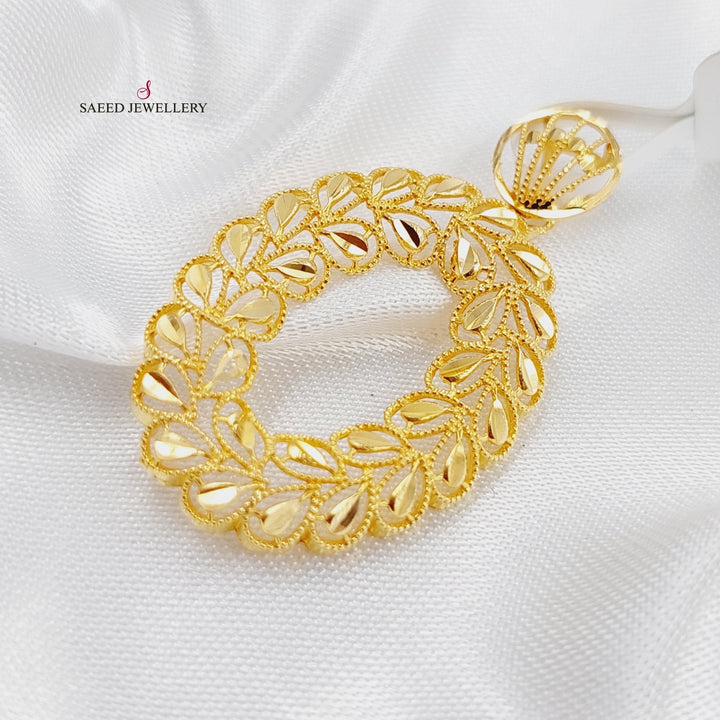 21K Gold Fancy Pendant by Saeed Jewelry - Image 3