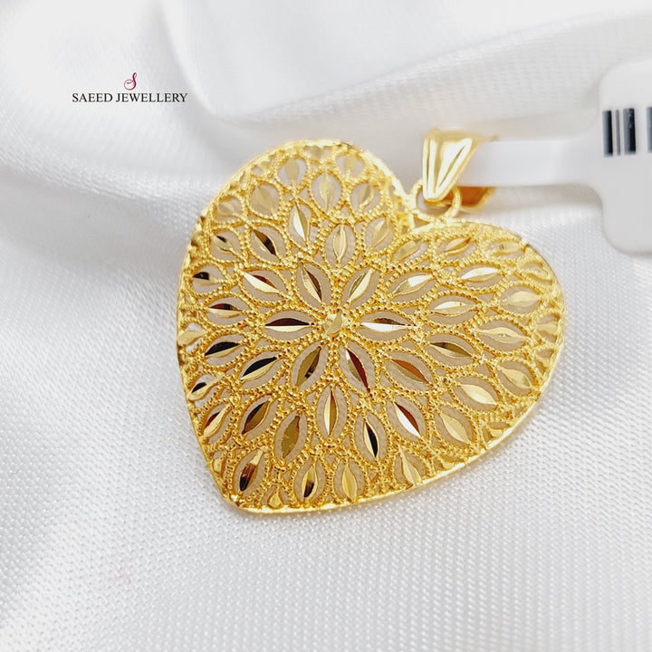 21K Gold Fancy Pendant by Saeed Jewelry - Image 3