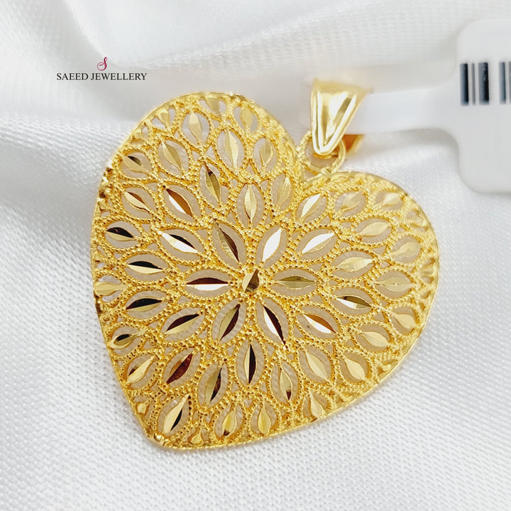 21K Gold Fancy Pendant by Saeed Jewelry - Image 1