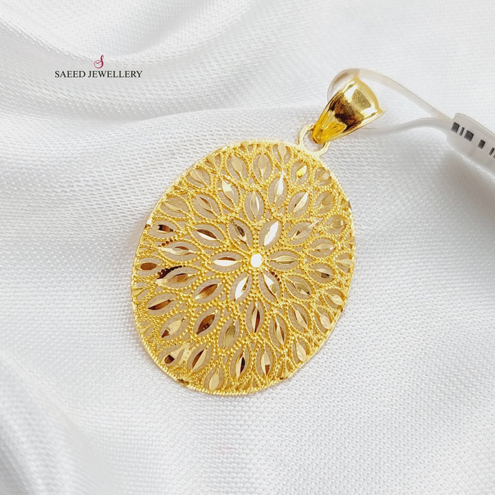 21K Gold Fancy Pendant by Saeed Jewelry - Image 3