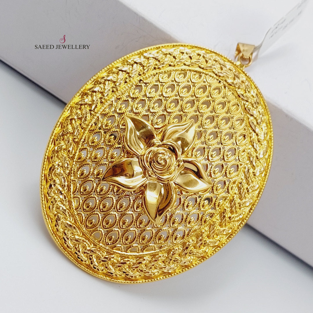 21K Gold Fancy Pendant by Saeed Jewelry - Image 1