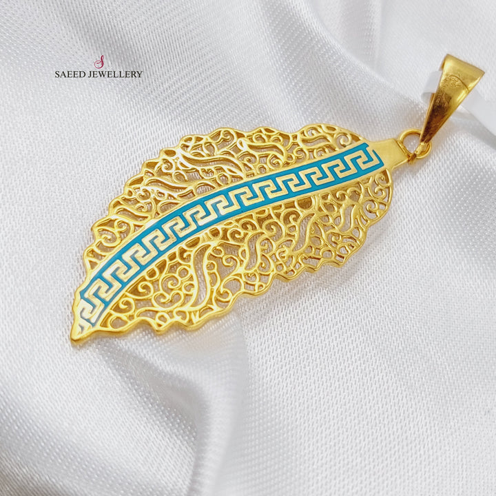 21K Gold Fancy Pendant by Saeed Jewelry - Image 3