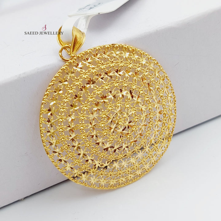 21K Gold Fancy Pendant by Saeed Jewelry - Image 3