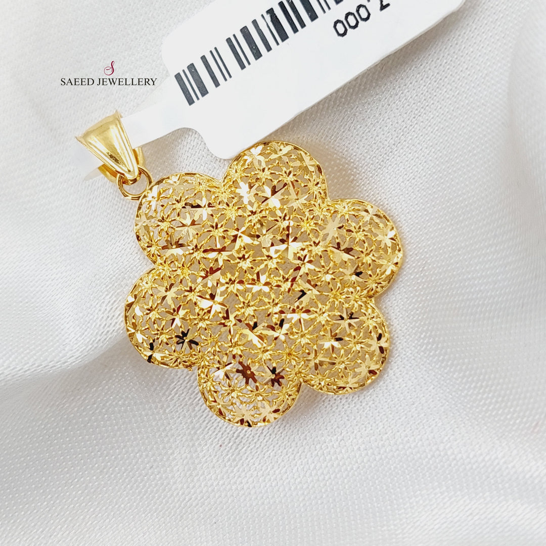 21K Gold Fancy Pendant by Saeed Jewelry - Image 1