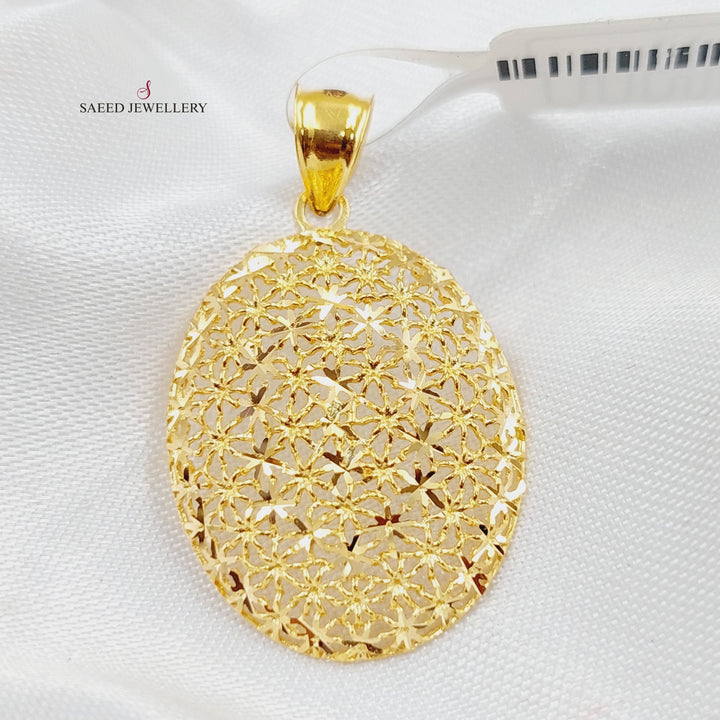 21K Gold Fancy Pendant by Saeed Jewelry - Image 3