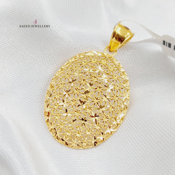 21K Gold Fancy Pendant by Saeed Jewelry - Image 4