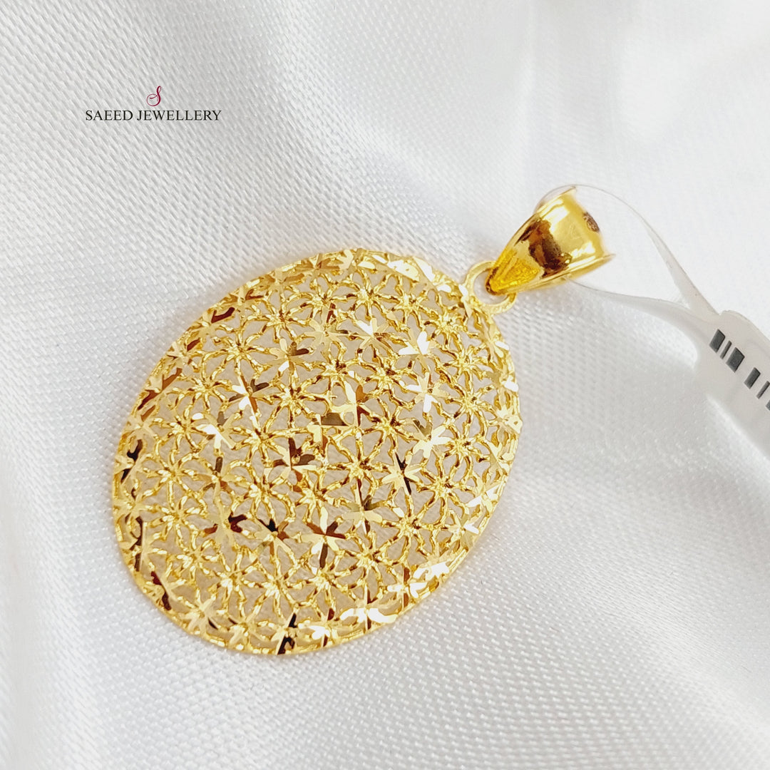 21K Gold Fancy Pendant by Saeed Jewelry - Image 1