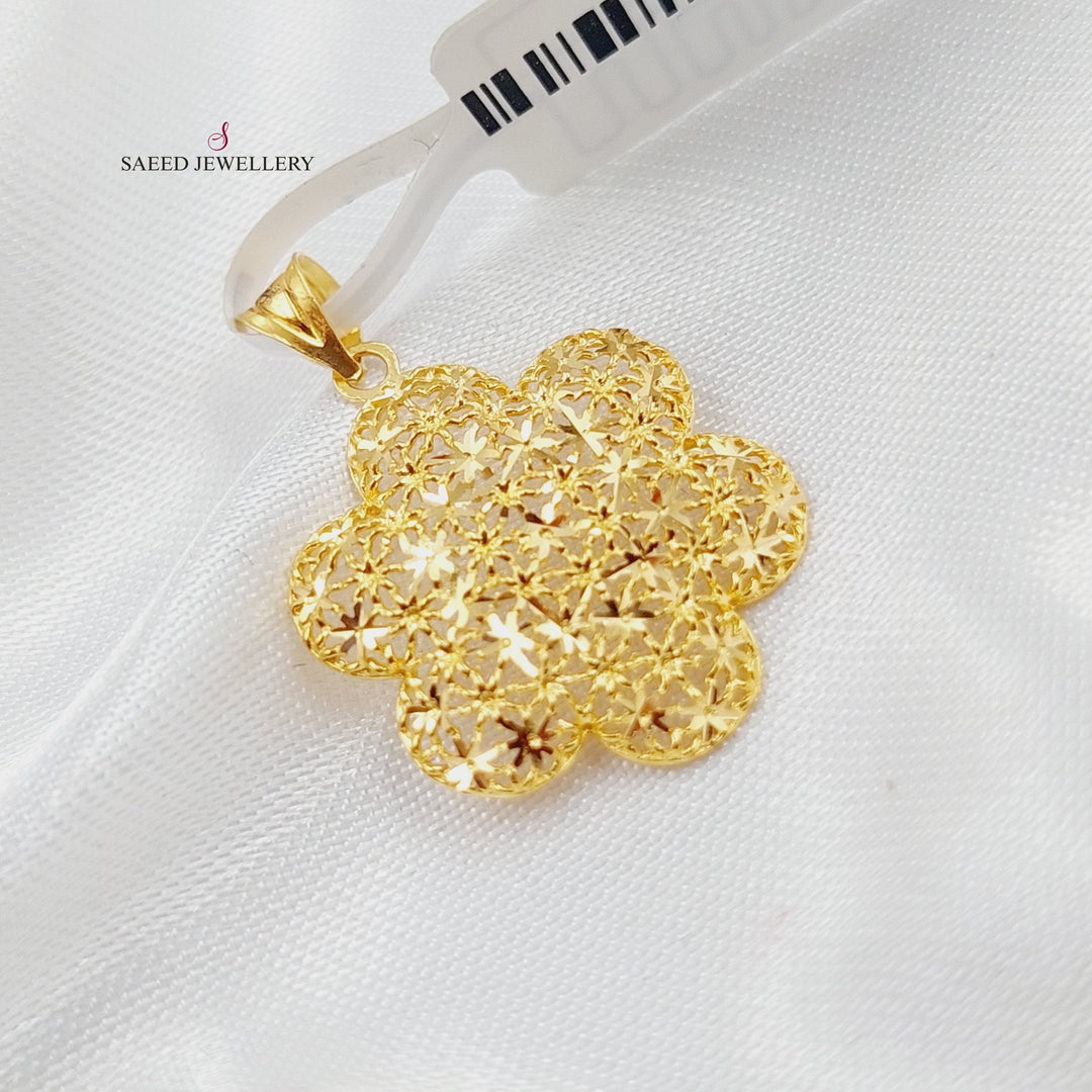 21K Gold Fancy Pendant by Saeed Jewelry - Image 2