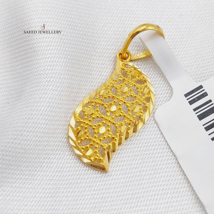 21K Gold Fancy Pendant by Saeed Jewelry - Image 1