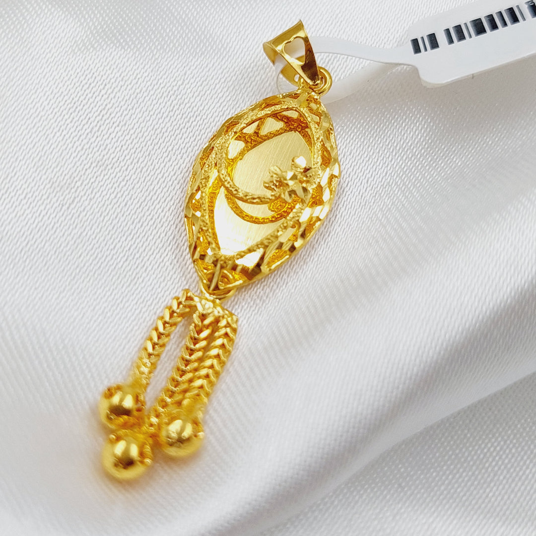 21K Gold Fancy Pendant by Saeed Jewelry - Image 1