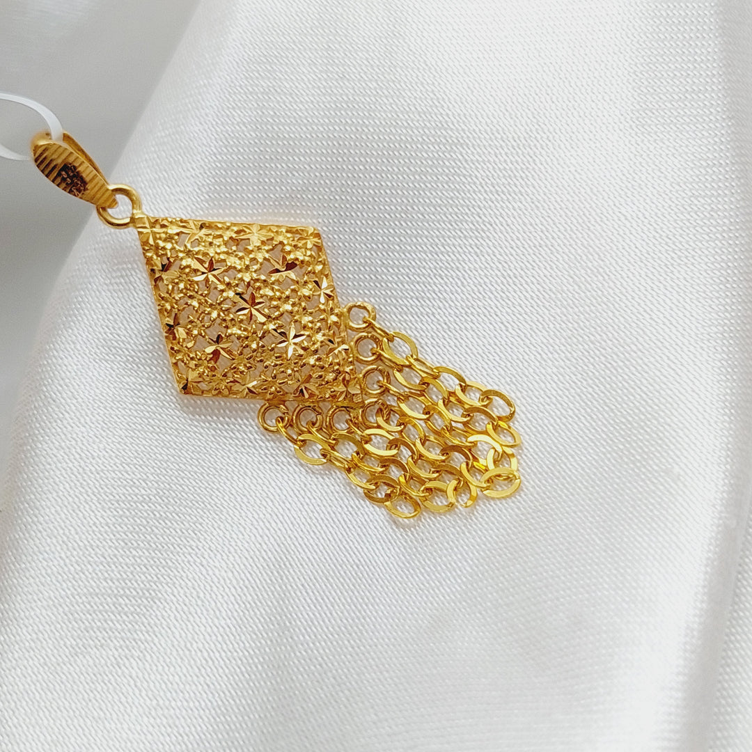 21K Gold Fancy Pendant by Saeed Jewelry - Image 2