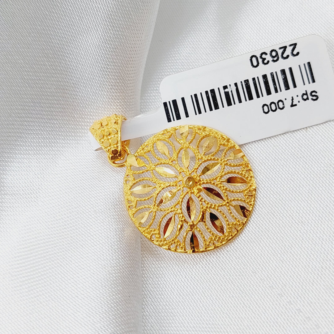 21K Gold Fancy Pendant by Saeed Jewelry - Image 3