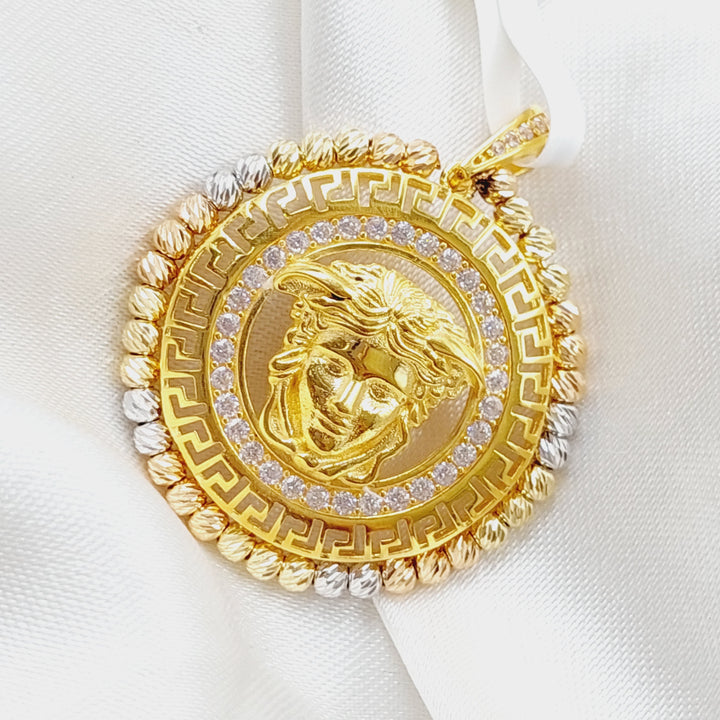 21K Gold Fancy Pendant by Saeed Jewelry - Image 1