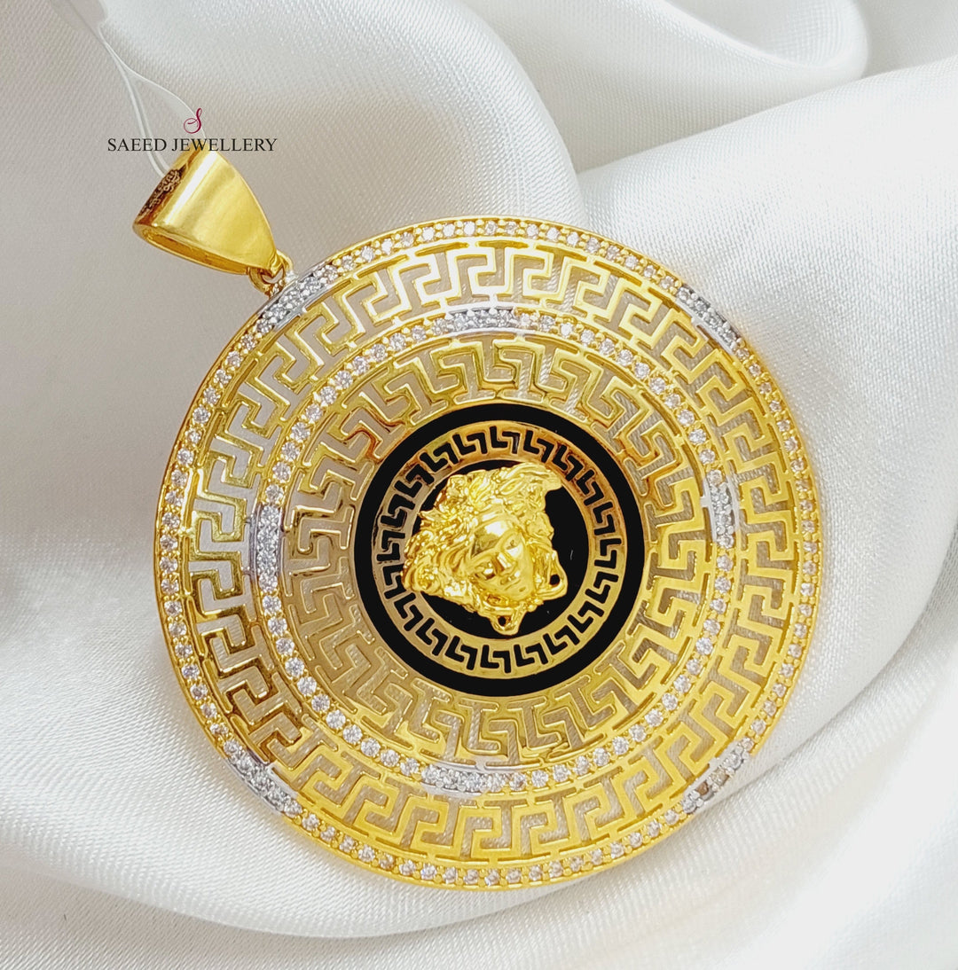 21K Gold Fancy Pendant by Saeed Jewelry - Image 3