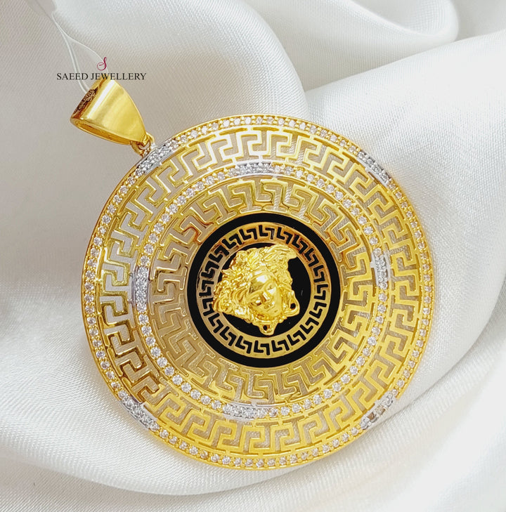 21K Gold Fancy Pendant by Saeed Jewelry - Image 3
