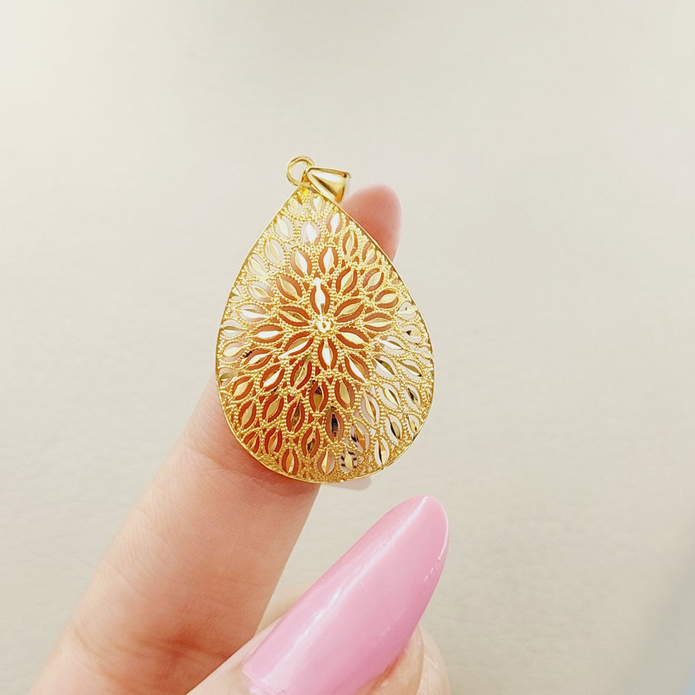 21K Gold Fancy Pendant by Saeed Jewelry - Image 2