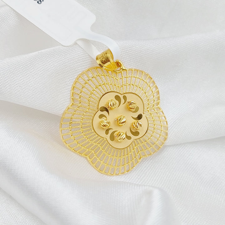 21K Gold Fancy Pendant by Saeed Jewelry - Image 3