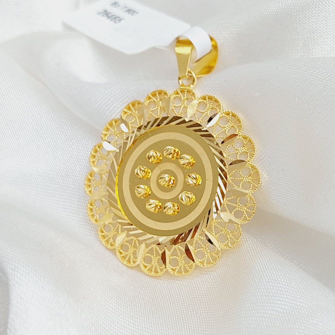 21K Gold Fancy Pendant by Saeed Jewelry - Image 3