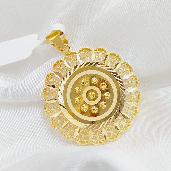 21K Gold Fancy Pendant by Saeed Jewelry - Image 1