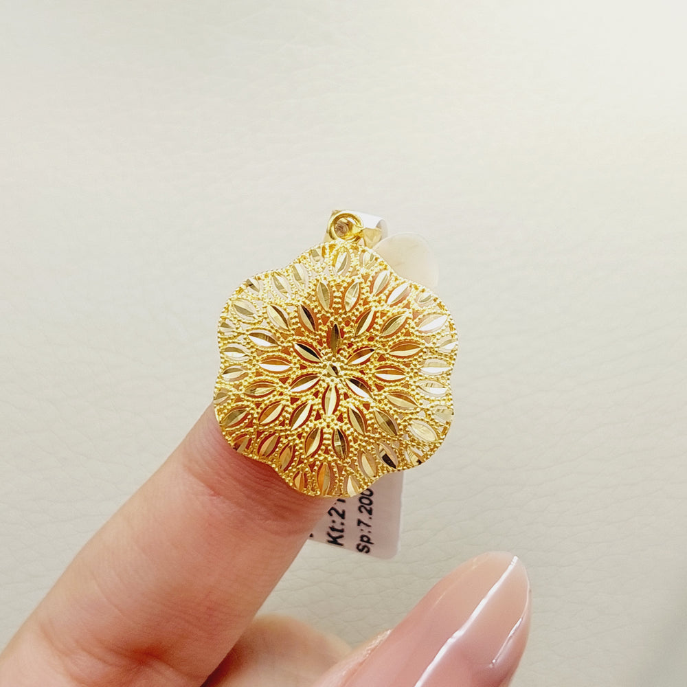 21K Gold Fancy Pendant by Saeed Jewelry - Image 2