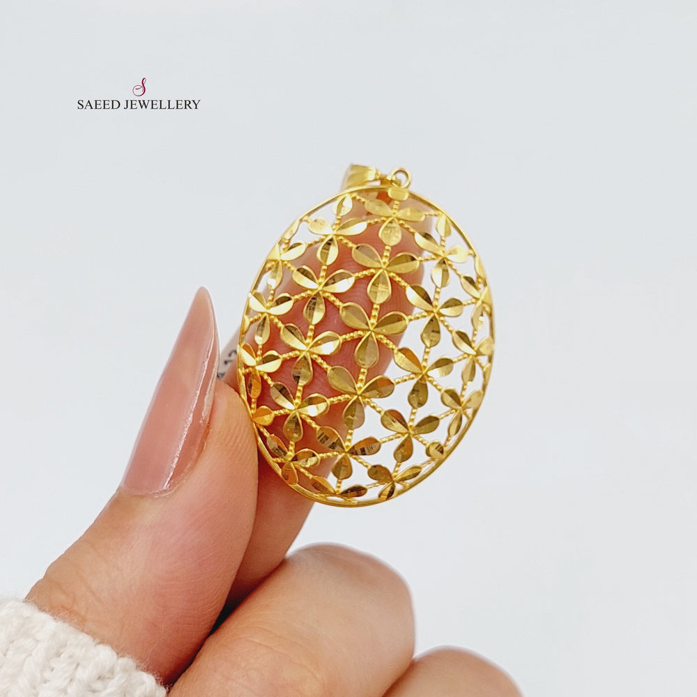 21K Gold Fancy Pendant by Saeed Jewelry - Image 2