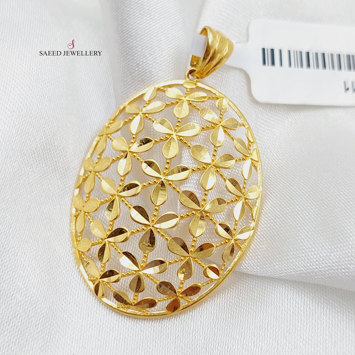 21K Gold Fancy Pendant by Saeed Jewelry - Image 3