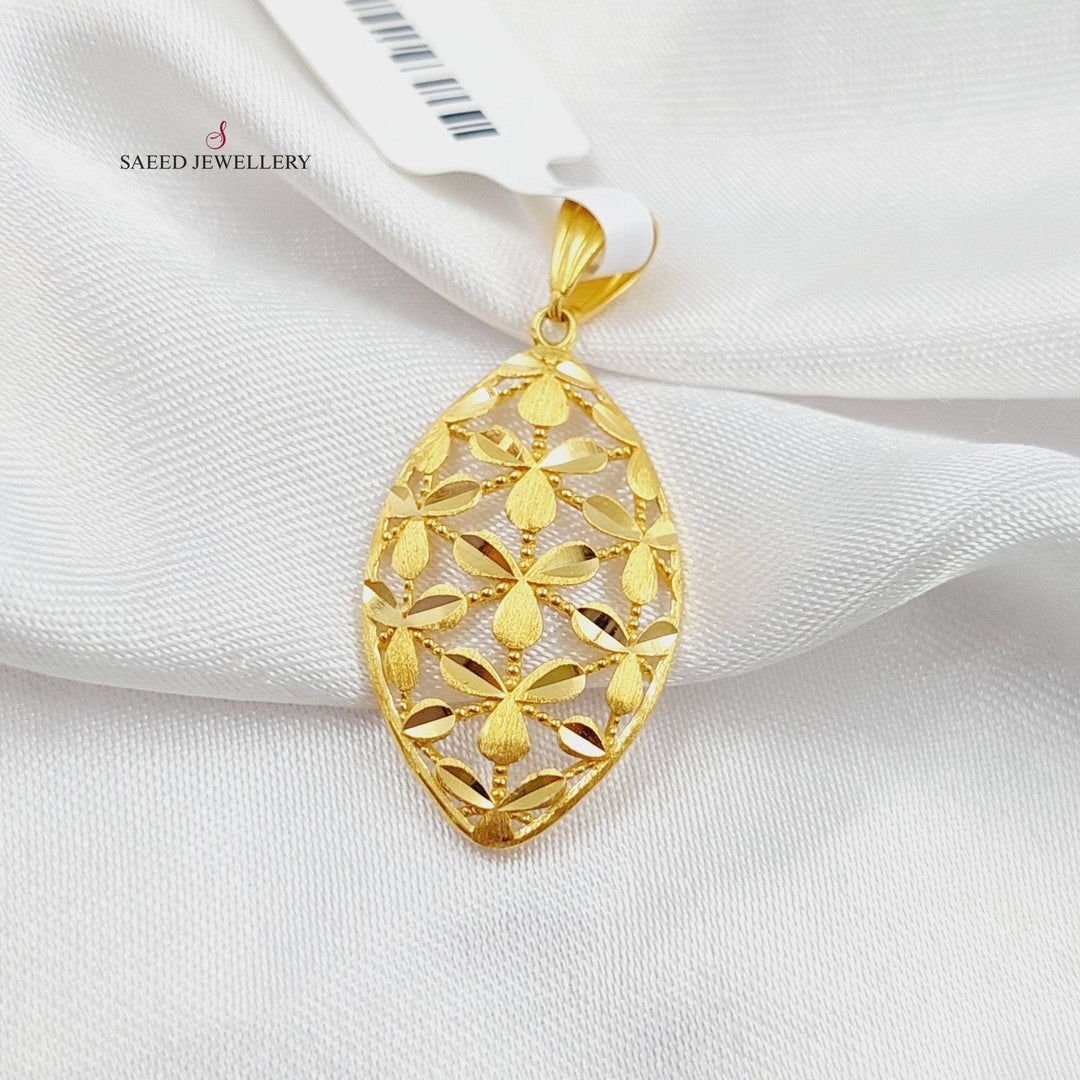 21K Gold Fancy Pendant by Saeed Jewelry - Image 4