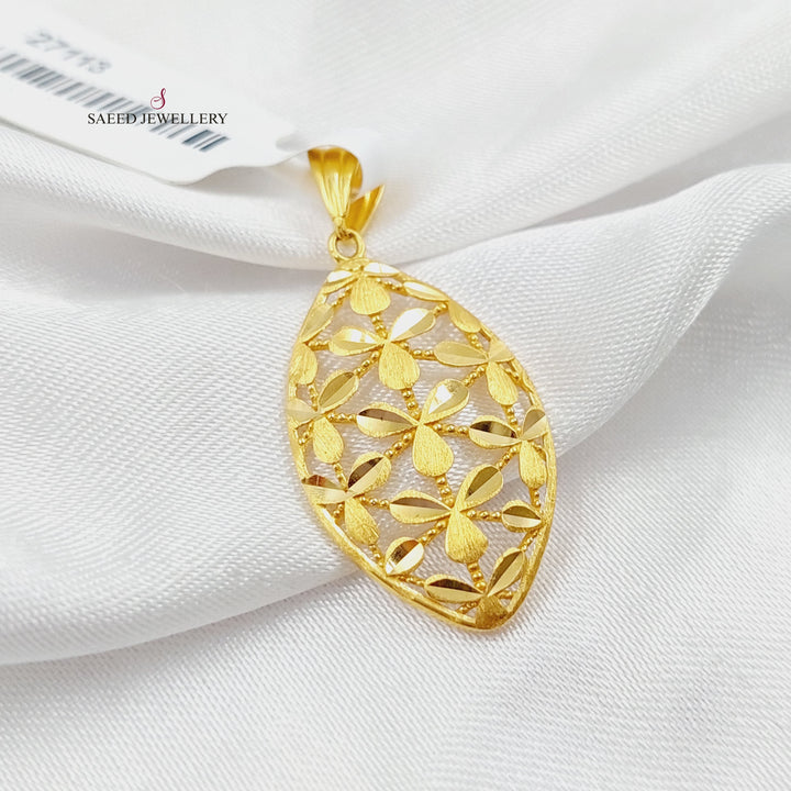 21K Fancy Pendant Made of 21K Yellow Gold by Saeed Jewelry-27113