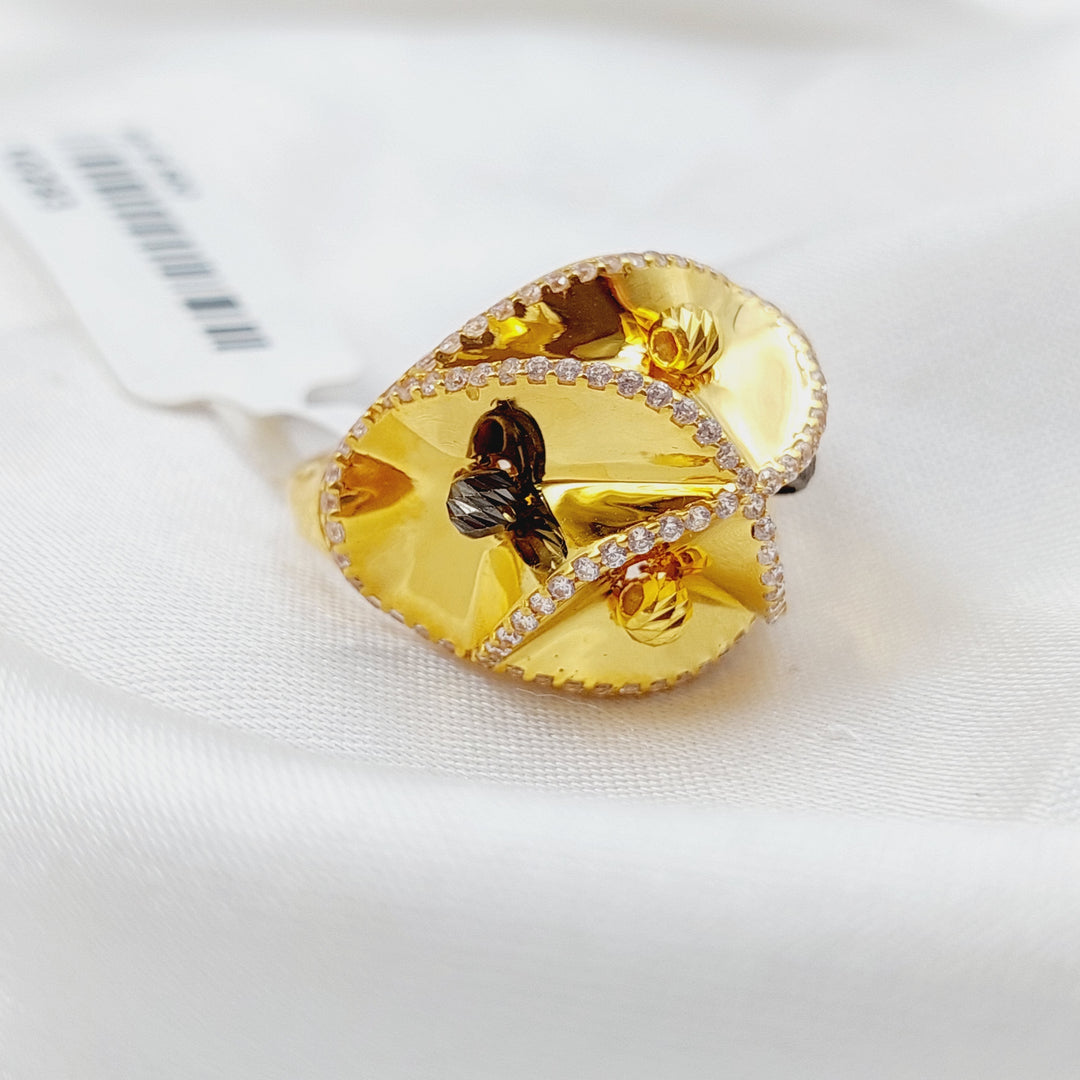 21K Gold Floral Cluster Ring