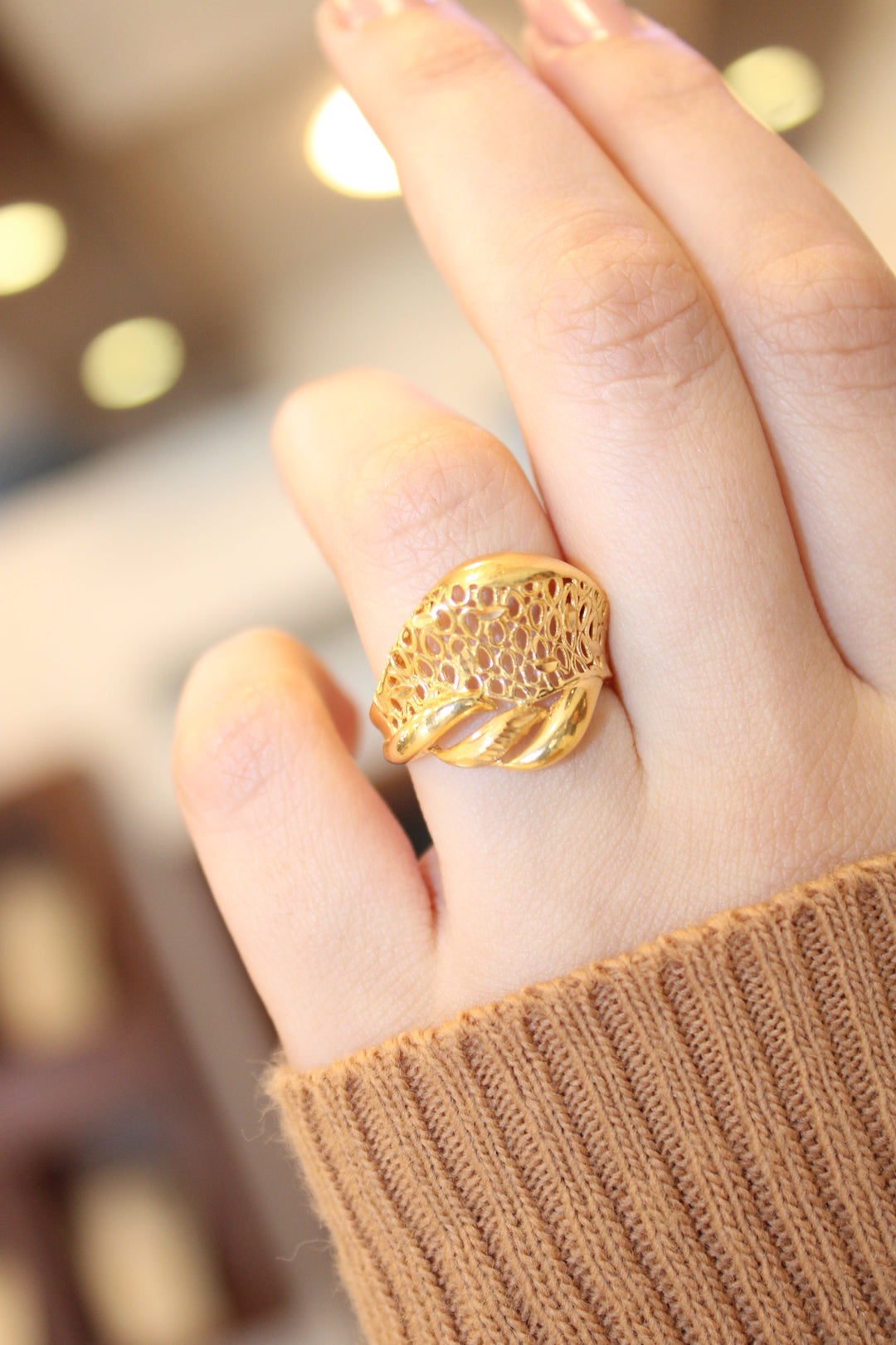 21K Gold Fancy Ring by Saeed Jewelry - Image 4