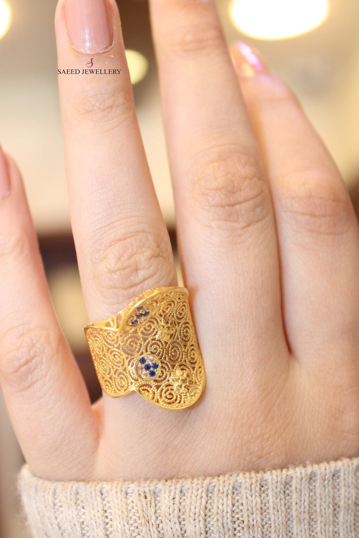 21K Gold Fancy Ring by Saeed Jewelry - Image 8