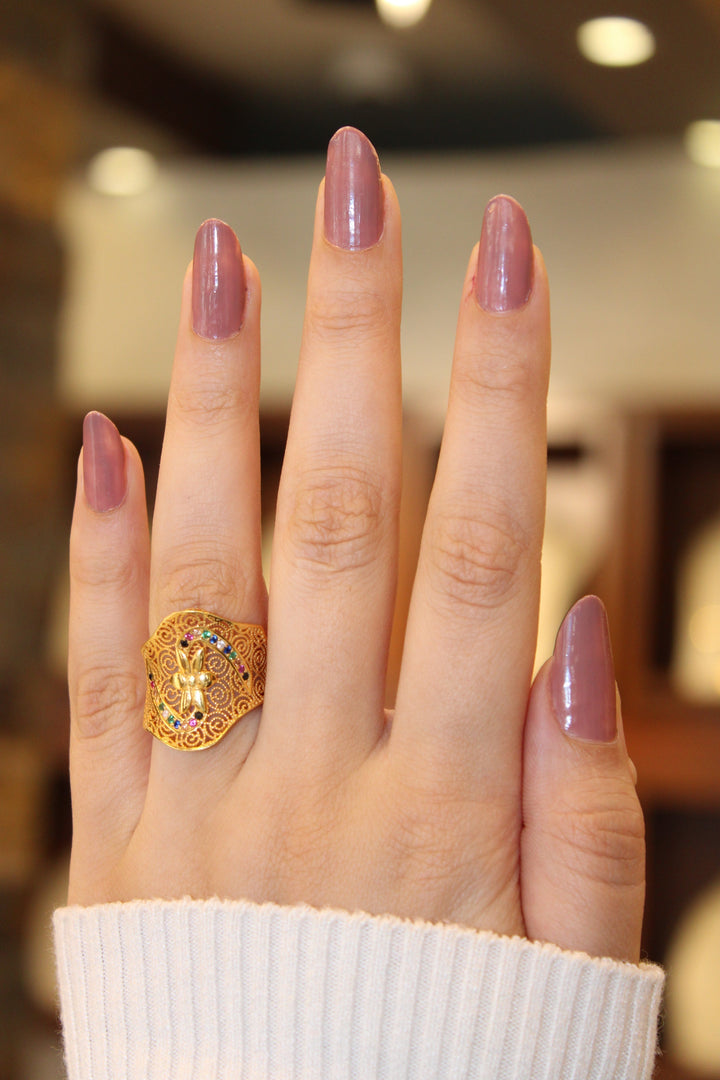 21K Gold Fancy Ring by Saeed Jewelry - Image 6