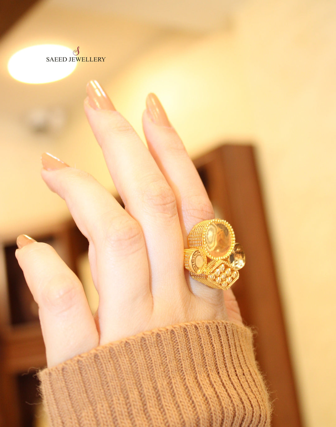 21K Gold Fancy Ring by Saeed Jewelry - Image 2