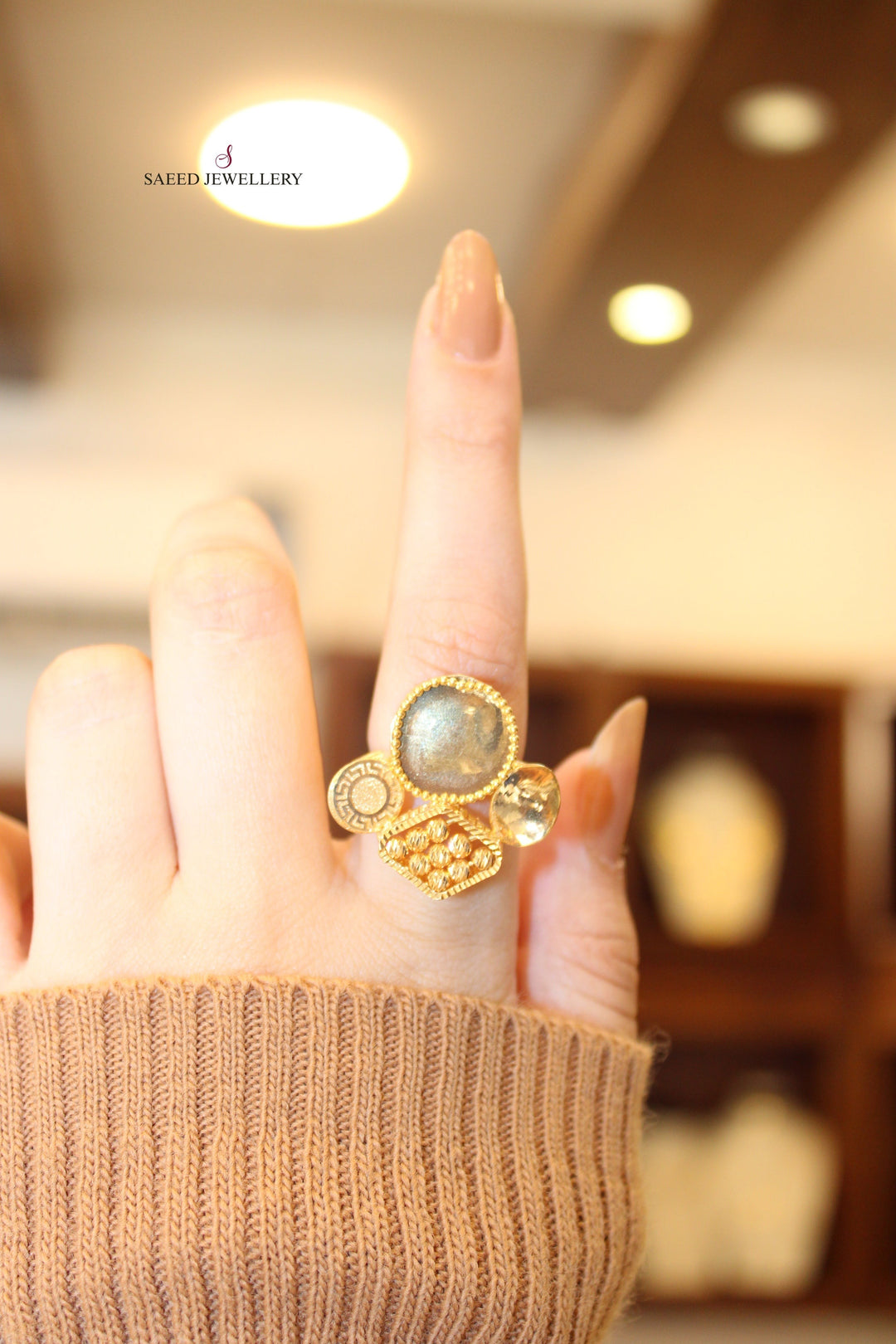 21K Gold Fancy Ring by Saeed Jewelry - Image 4