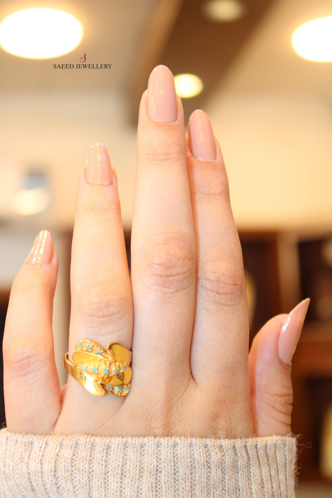 21K Gold Fancy Ring by Saeed Jewelry - Image 5