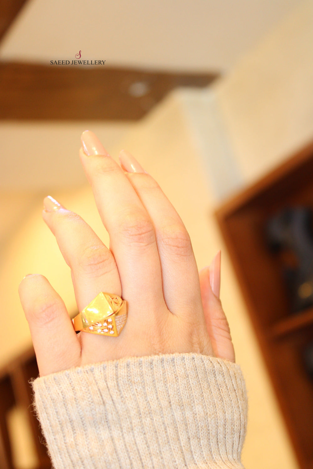 21K Gold Fancy Ring by Saeed Jewelry - Image 2