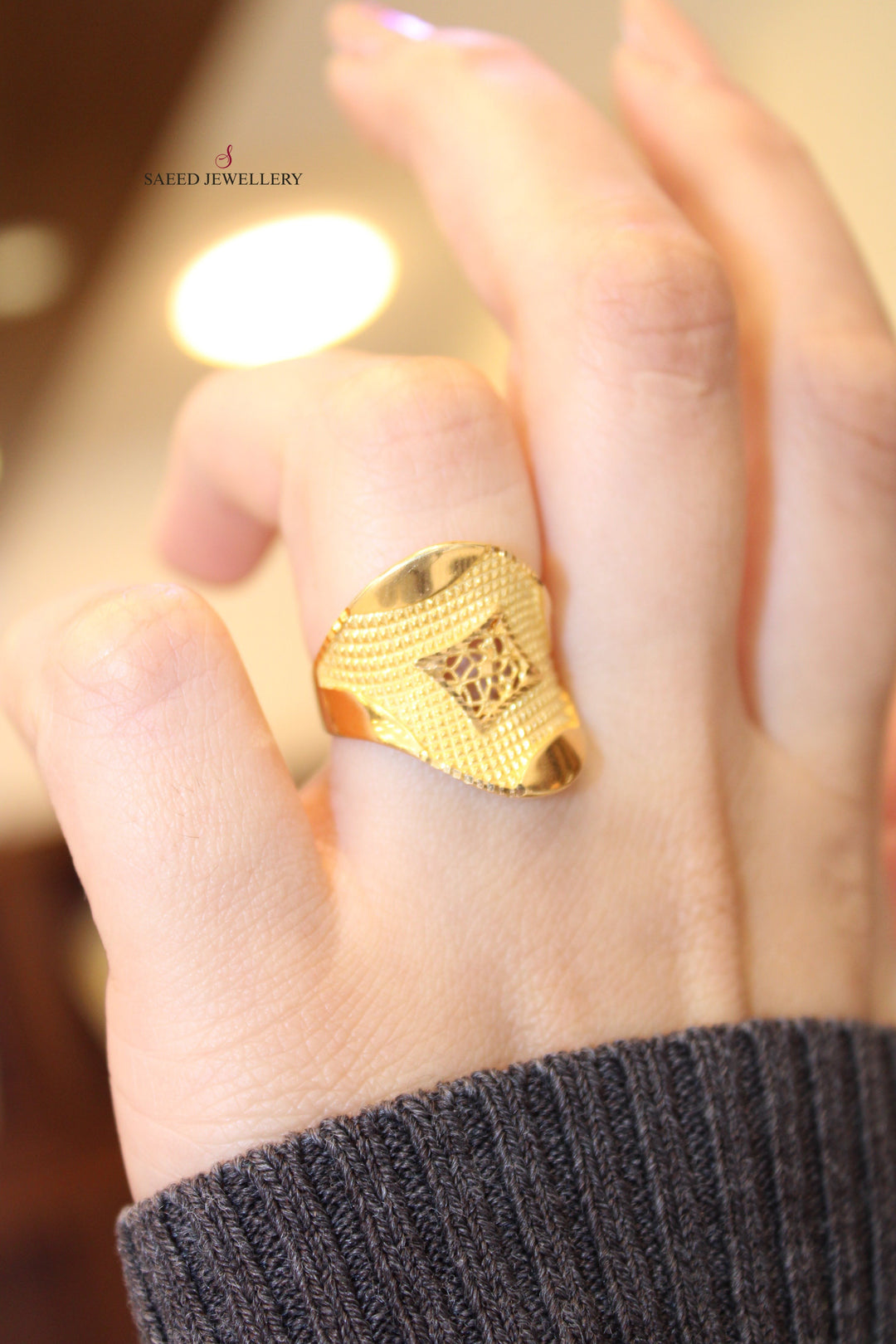 21K Gold Fancy Ring by Saeed Jewelry - Image 4