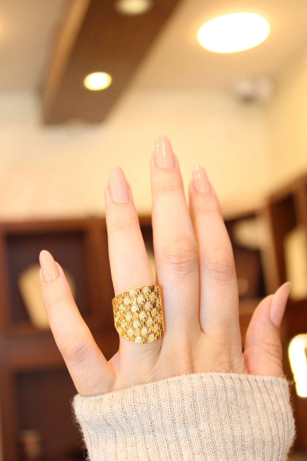 21K Gold Fancy Ring by Saeed Jewelry - Image 2