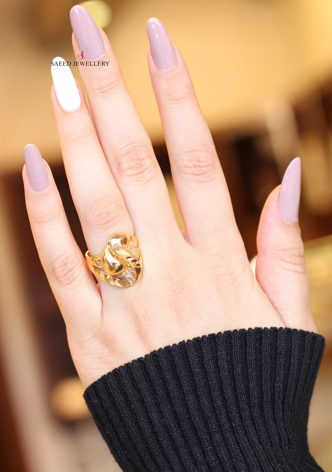 21K Gold Fancy Ring by Saeed Jewelry - Image 3