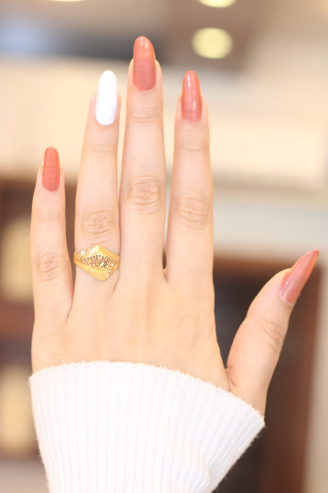 21K Gold Fancy Ring by Saeed Jewelry - Image 2