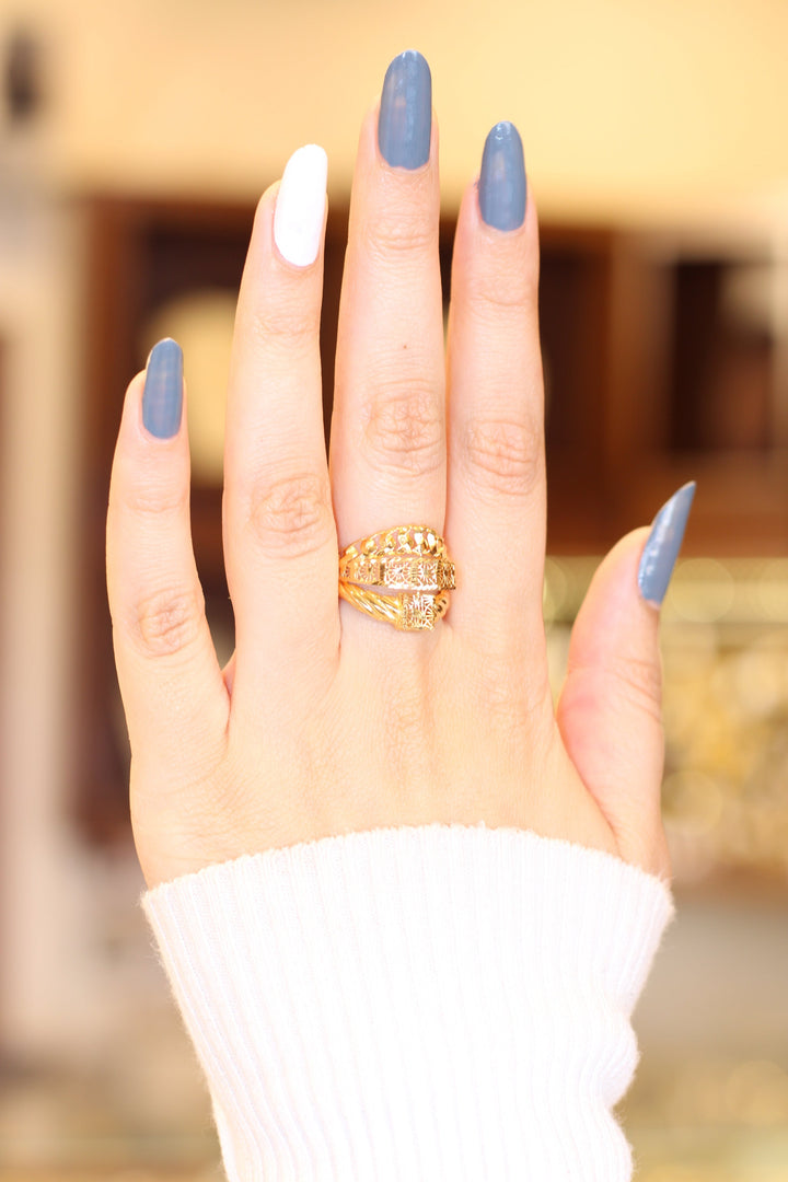 21K Gold Fancy Ring by Saeed Jewelry - Image 2