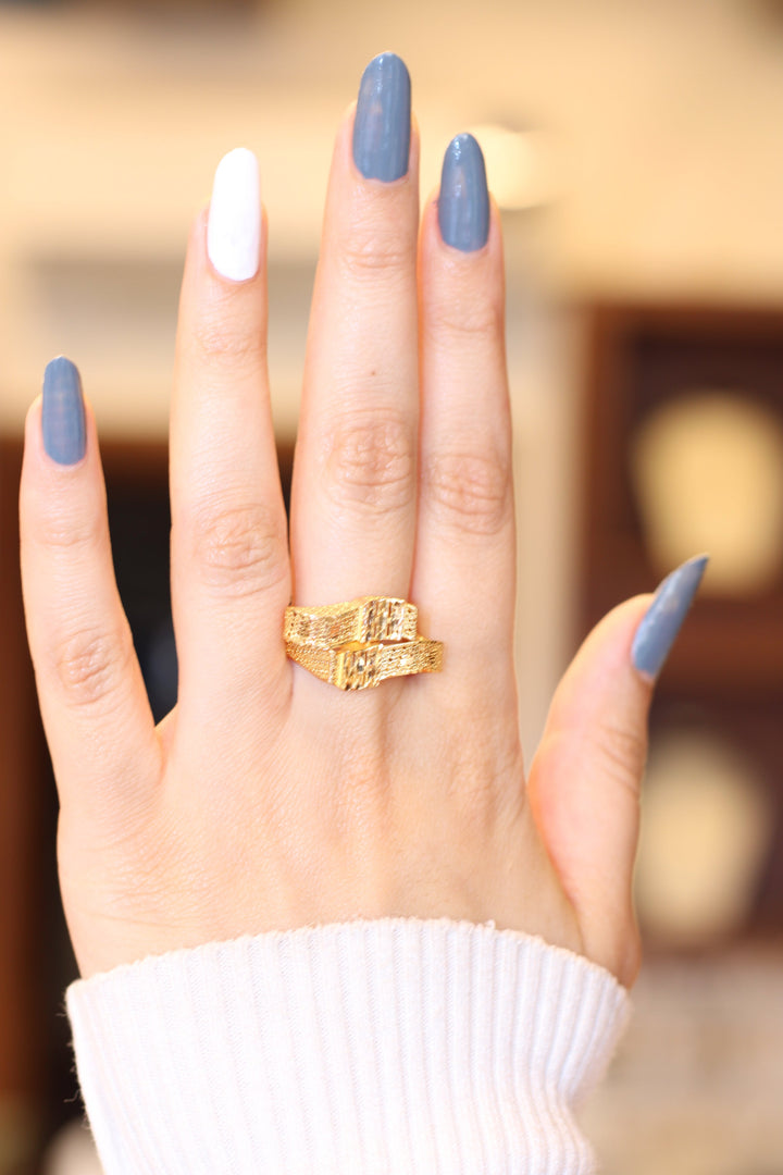 21K Gold Fancy Ring by Saeed Jewelry - Image 2